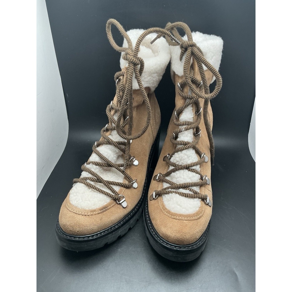 Marc Fisher Ltd Women's Daven Sherpa Sheep Fur Lined Ankle Boots Size 9M